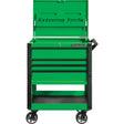 EX Deluxe Series Tool Cart, 4 Drawers, 22-7/8" L x 33" W x 44-1/4" H, Green