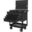 EX Deluxe Series Tool Cart, 4 Drawers, 22-7/8" L x 33" W x 44-1/4" H, Black