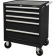 Industrial Tool Cart, 5 Drawers, 27" W x 18-3/4" D x 31-1/2" H, Black