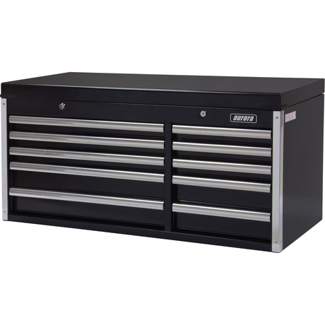 Industrial Tool Chest, 41" W, 10 Drawers, Black