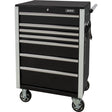 Heavy-Duty Tool Cart, 7 Drawers, 28" W x 22" D x 42-3/8" H, Black