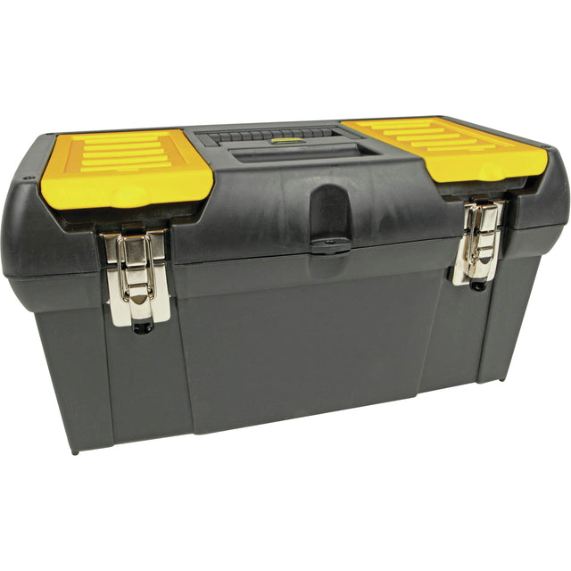 2000 Series Tool Box with Tray, 19-1/5" W x 10-1/5" D x 9-4/5" H, Black/Yellow