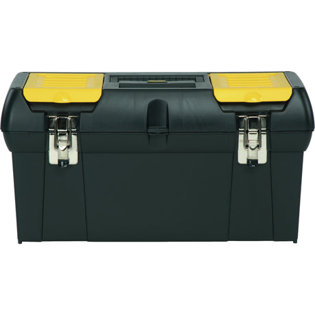 2000 Series Tool Box with Tray, 24" W x 11-1/4" D x 11" H, Black/Yellow