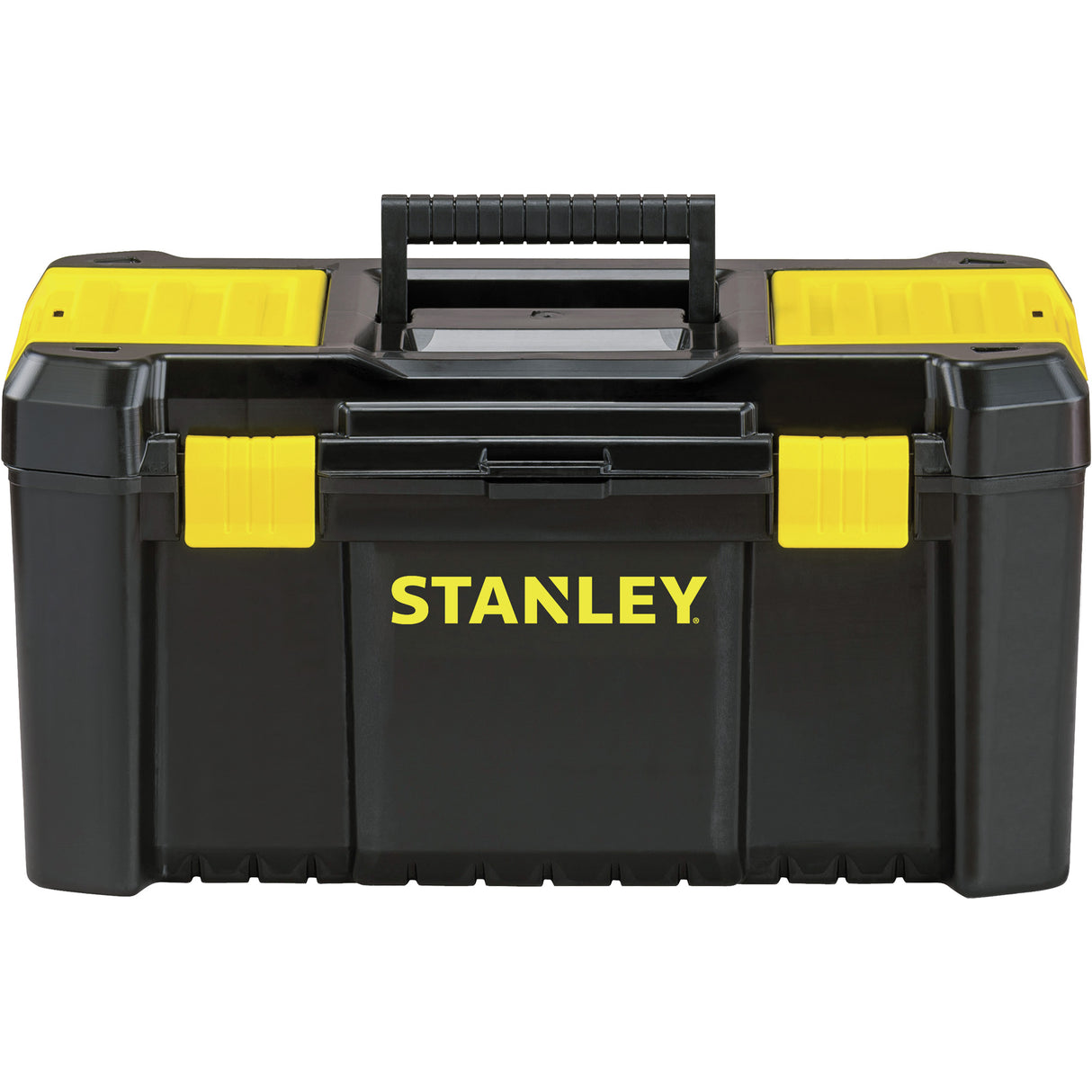 Essential® Tool Box with Tray, 19" W x 9-7/8" D x 9-3/4" H, Black/Yellow