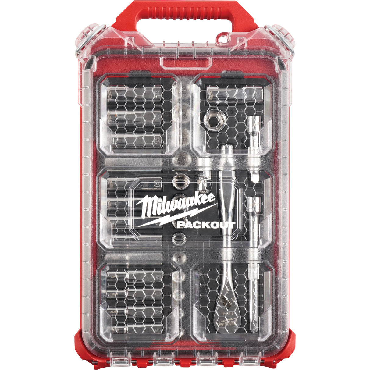 Metric Ratchet & Socket Set with Packout™ Low-Profile Compact Organizer, 32 Pcs, 3/8" Drive Size, Deep
