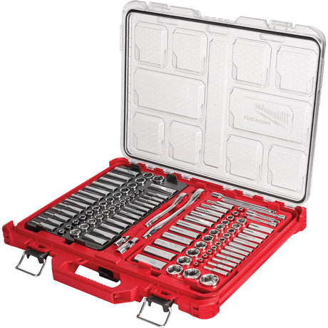 Ratchet & Socket Set with Packout™ Low-Profile Organizer, 106 Pcs, 1/4"/3/8" Drive Size, Deep