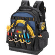 Molded Base Tool Backpack, 18" L x 13" W, Black/Blue, Ballistic/Polyester