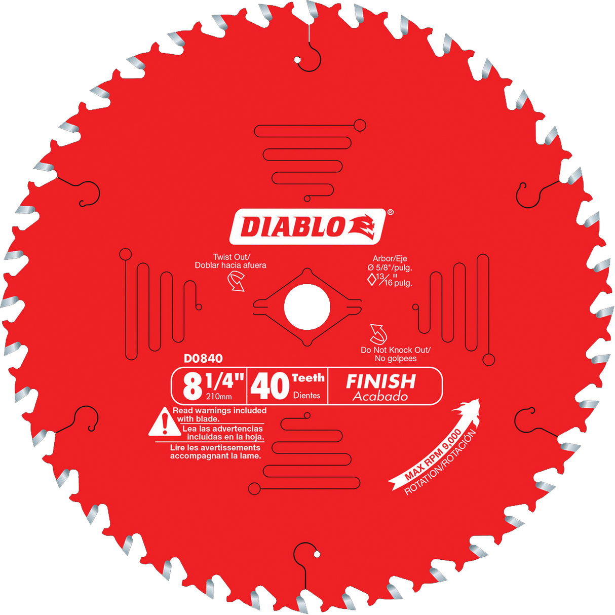 Contractor Saw Blades - Finishing Saw Blades, 8-1/4", 40 Teeth, Wood Use