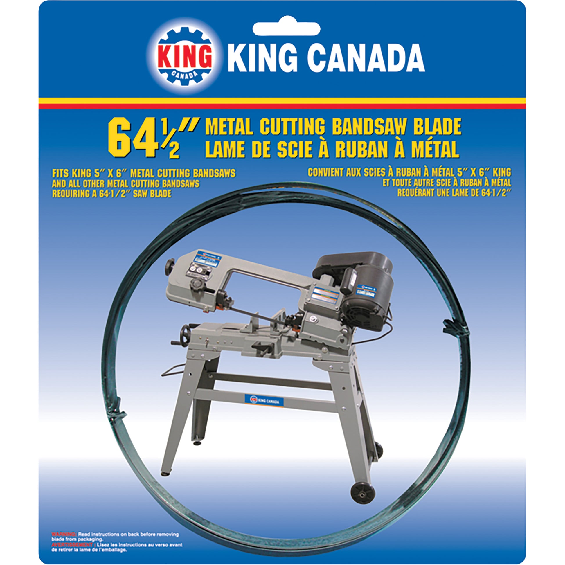 General Purpose Band Saw Blade, Bi-Metal, 64-1/2" L x 1/2" W x 0.025" Thick, 14 TPI