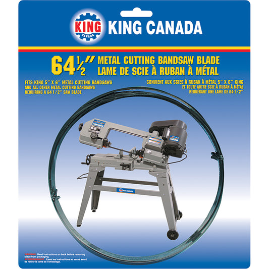 General Purpose Band Saw Blade, Bi-Metal, 64-1/2" L x 1/2" W x 0.025" Thick, 14 TPI