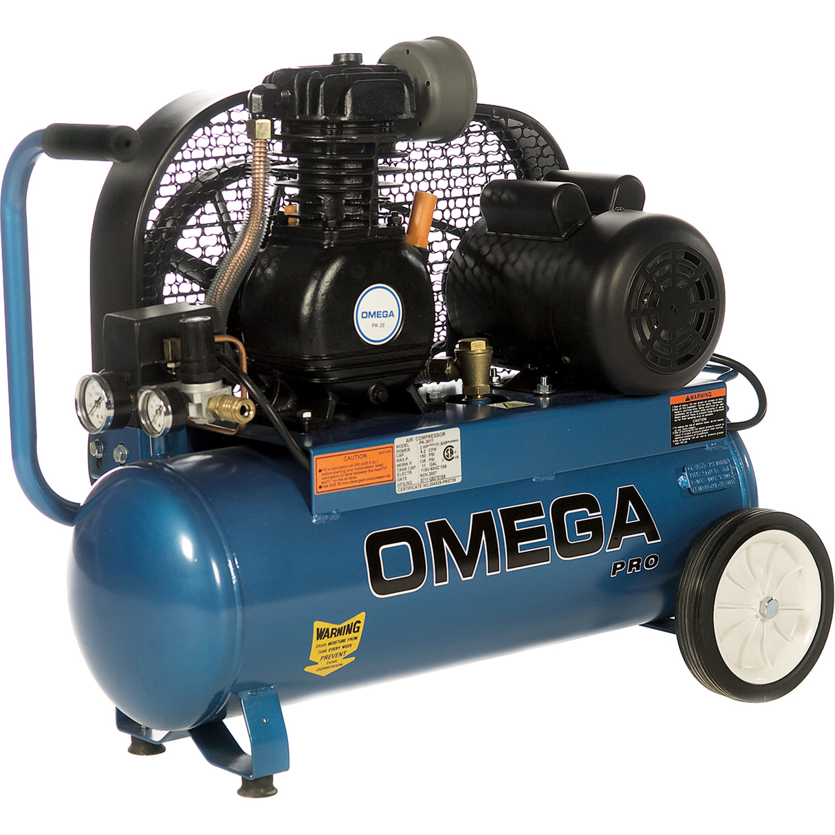 Professional Series Air Compressors, Electric, 9.2 Gal. (11 US Gal), 125 PSI, 115/1 V