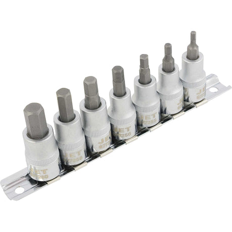 HSW3811M 7-Piece Metric 2" Long Hex Bit Socket Set, Hex, 3/8" Drive, 7 Pcs