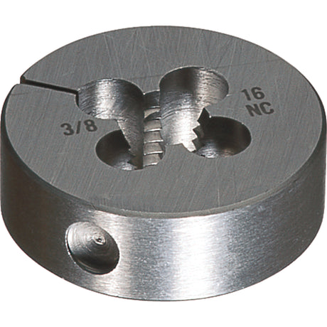 Round Adjustable Die, Bright Finish, M2.5 x 0.45 Thread, High Speed Steel