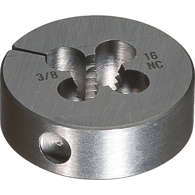 Round Adjustable Die, Bright Finish, M10 X 1.5 Thread, High Speed Steel