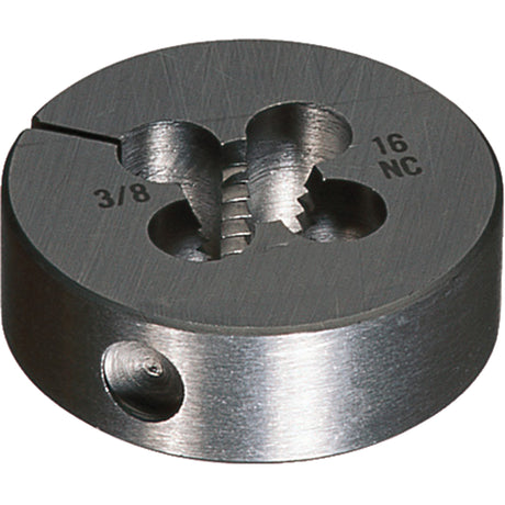 Round Adjustable Die, Bright Finish, 7/8"-9 Thread, High Speed Steel