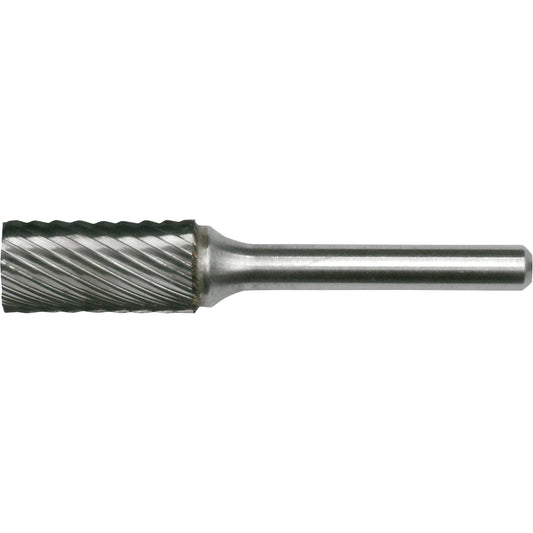 Solid Carbide Burrs - Cylinder Shape with No End Cut, SA-4, 7/16" Dia., 1/4" Shank