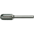 Solid Carbide Burrs - Cylinder Shape with Ball Nose, SC-14, 3/16" Dia., 5/8" Depth of Cut
