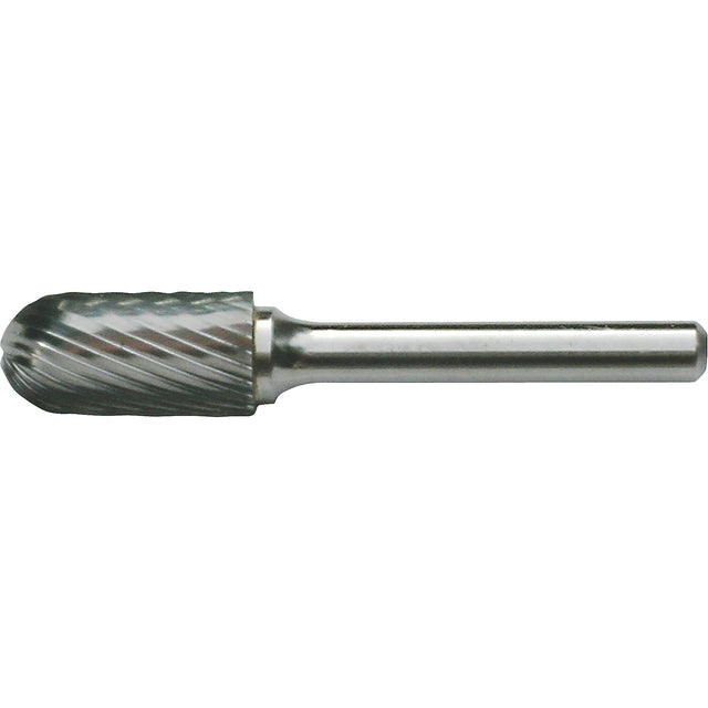 Solid Carbide Burrs - Cylinder Shape with Ball Nose, SC-3, 9.53 mm Dia., 19.1 mm Depth of Cut