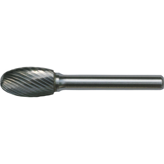 Solid Carbide Burrs - Oval Shape, SE-51, 1/4" Dia., 1/8" Shank, 3/8" Depth of Cut