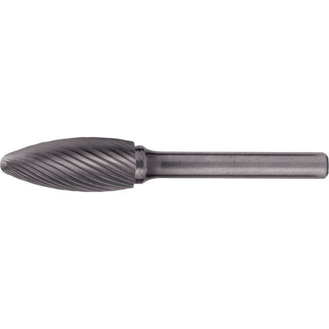 Solid Carbide Burrs - Flame Shaped, 1/8" Dia., 1/8" Shank