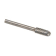 Solid Carbide Burrs - Cylinder Shape with Ball Nose, SC-53, 4.76 mm Dia., 12.7 mm Depth of Cut