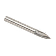 Solid Carbide Burrs - Tree Shape Pointed End, SG-1, 1/4" Dia., 1/8" Shank