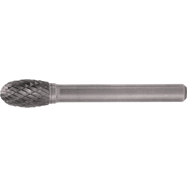 Solid Carbide Burrs - Oval Shape, SE-7, 3/4" Dia., 1/4" Shank, 1" Depth of Cut
