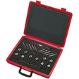Tap & Die Sets with Production Hand Taps and Carbon Steel Round Adjustable Dies, 20 Pieces