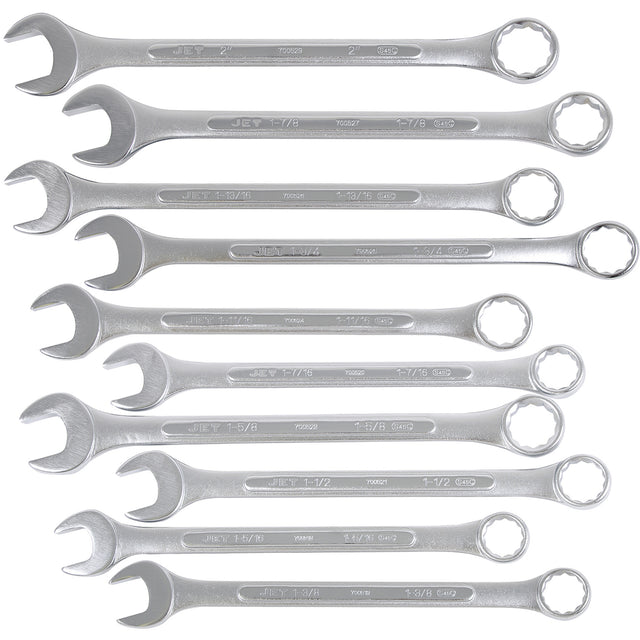 JCW-10-2 10-Piece Combination Wrench Set, 10 Pieces, Imperial