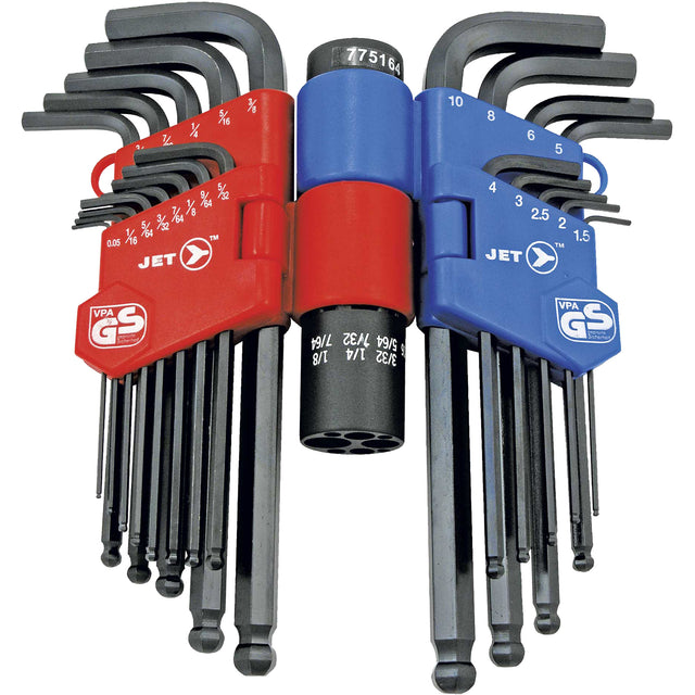 JBHK-22SM Ball Nose Hex Key Set, 22 Pcs., Metric & Imperial