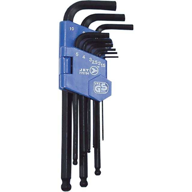JBHK-9M Ball Nose Hex Key Set, 9 Pcs., Metric