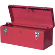 TB21 Steel Hand Tool Box, 8-3/4" D x 20" W x 9-3/8" H, Red