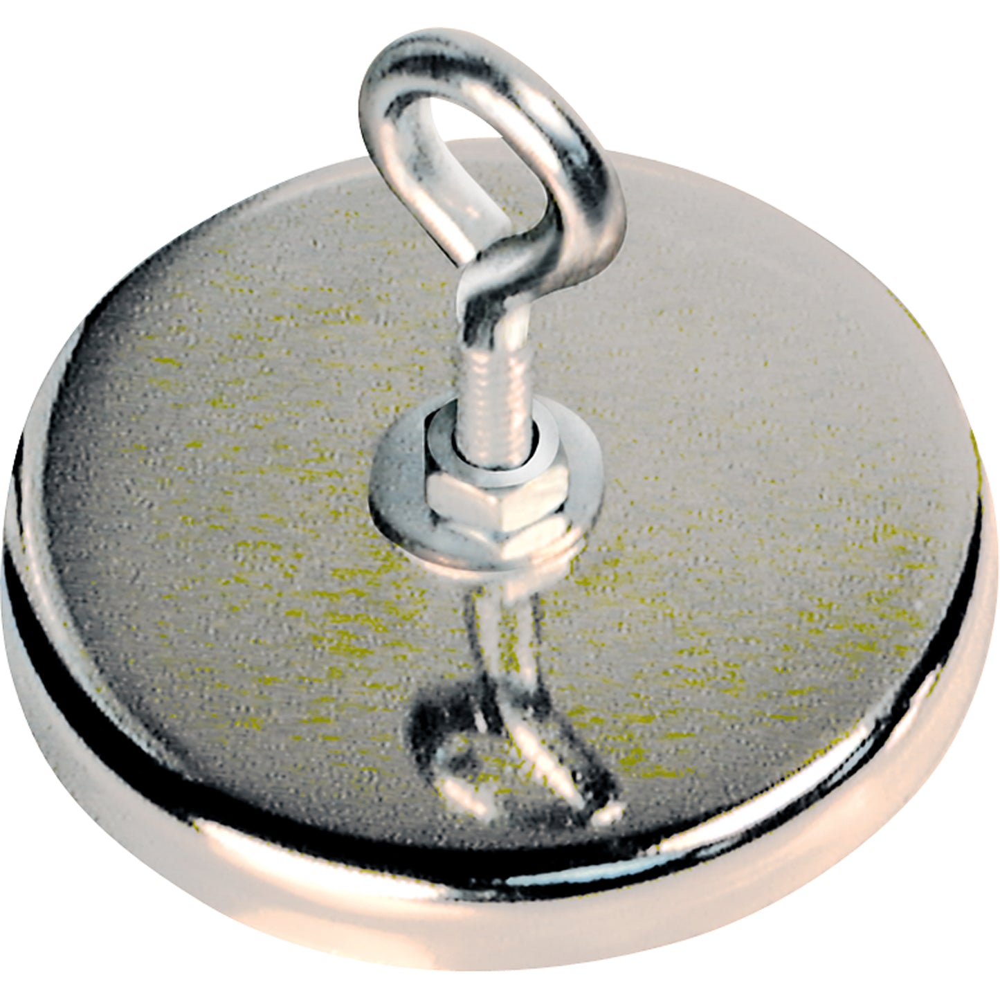 Low Profile Cup Magnets, 3-3/16" Dia., 140 lbs. Pull