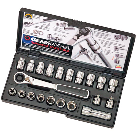 Gear Ratchet™ Vortex™ Pass-Through Socket System, 21 Pcs