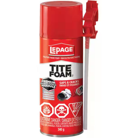LePage® TITE FOAM Gaps & Cracks Foam Sealant - White, 340 g LePage®