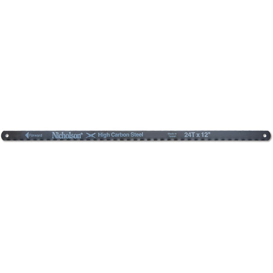 Replacement Shatterproof Hacksaw Blade, Carbon, 12" L, 24 TPI