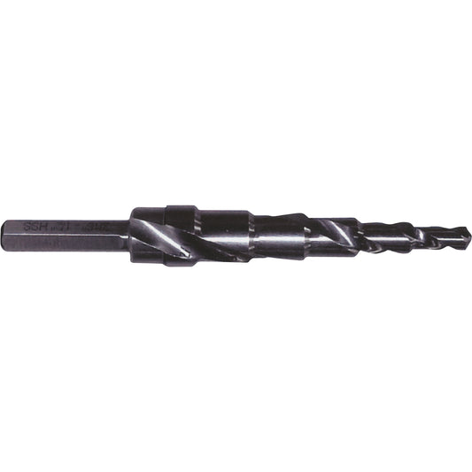 Progressive Step Drill, 1/8" - 1/2" , 1/32" Increments, High Speed Steel