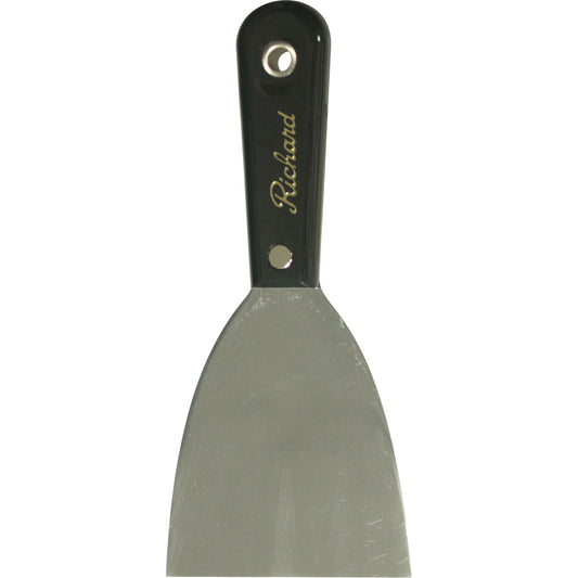 Stiff Putty Knife, 3-1/2", High-Carbon Steel Blade