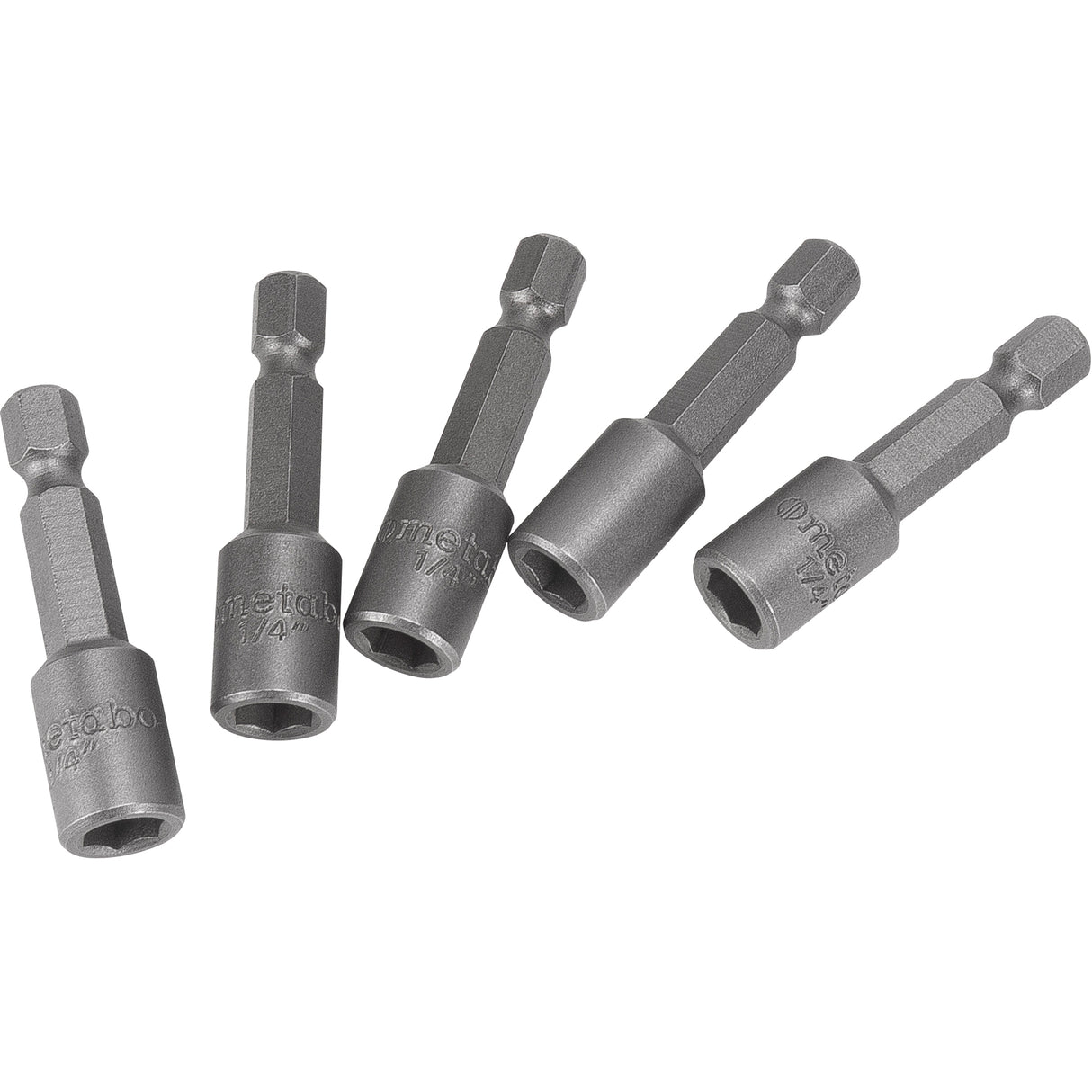 Nutsetters, 1/4" Tip, 1/4" Drive, 1-5/8" L, Magnetic