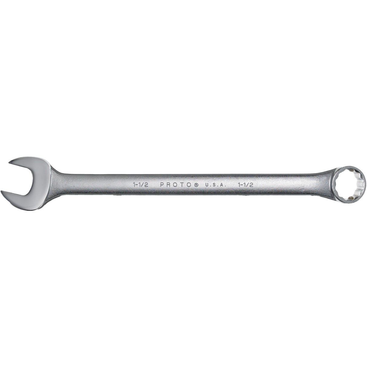 Combination Wrench, 12 Point, 1-1/2", Satin Finish