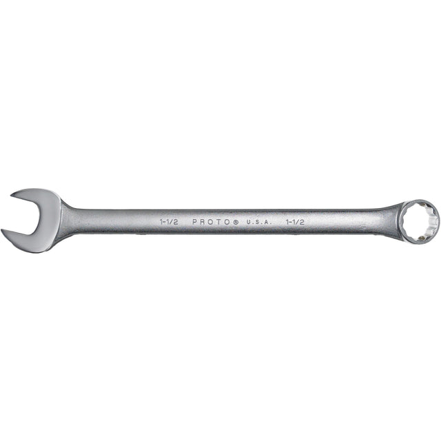 Combination Wrench, 12 Point, 1-1/2", Satin Finish