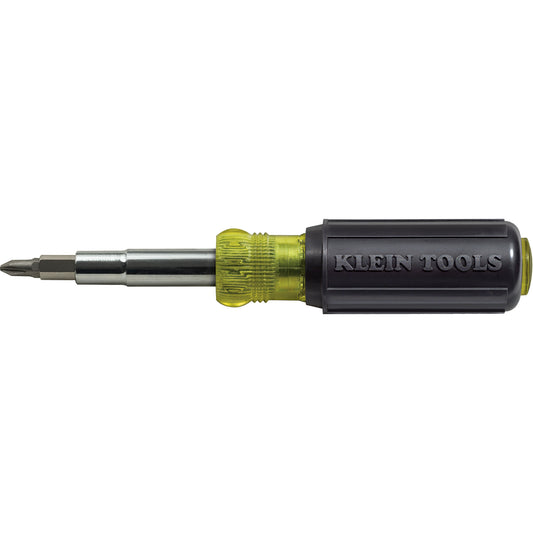 11-in-1  Multi-Bit Screwdriver/Nut Driver, 5/16"/1/4"/3/8" Drive, 7-1/4" L, Non Magnetic