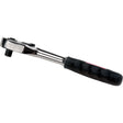 Quick-Release Rubber Grip Ratchet Wrench, 1/4" Drive, Rubber Handle