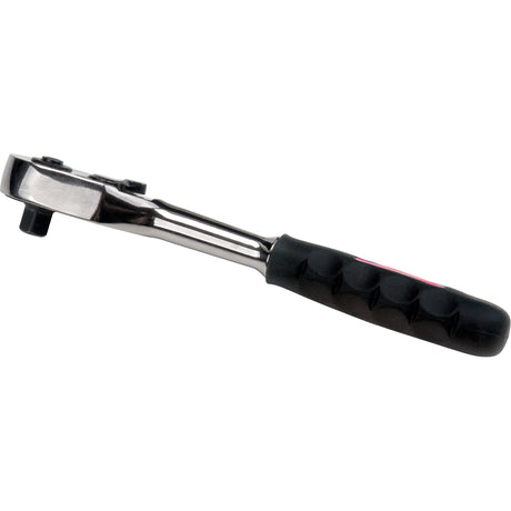 Quick-Release Rubber Grip Ratchet Wrench, 1/4" Drive, Rubber Handle