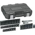 SAE/Metric Socket Set, 44 Pcs, Impact, 3/8" Drive Size, Deep
