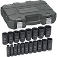 Socket Set, 19 Pcs, Impact, 1/2" Drive Size, Deep