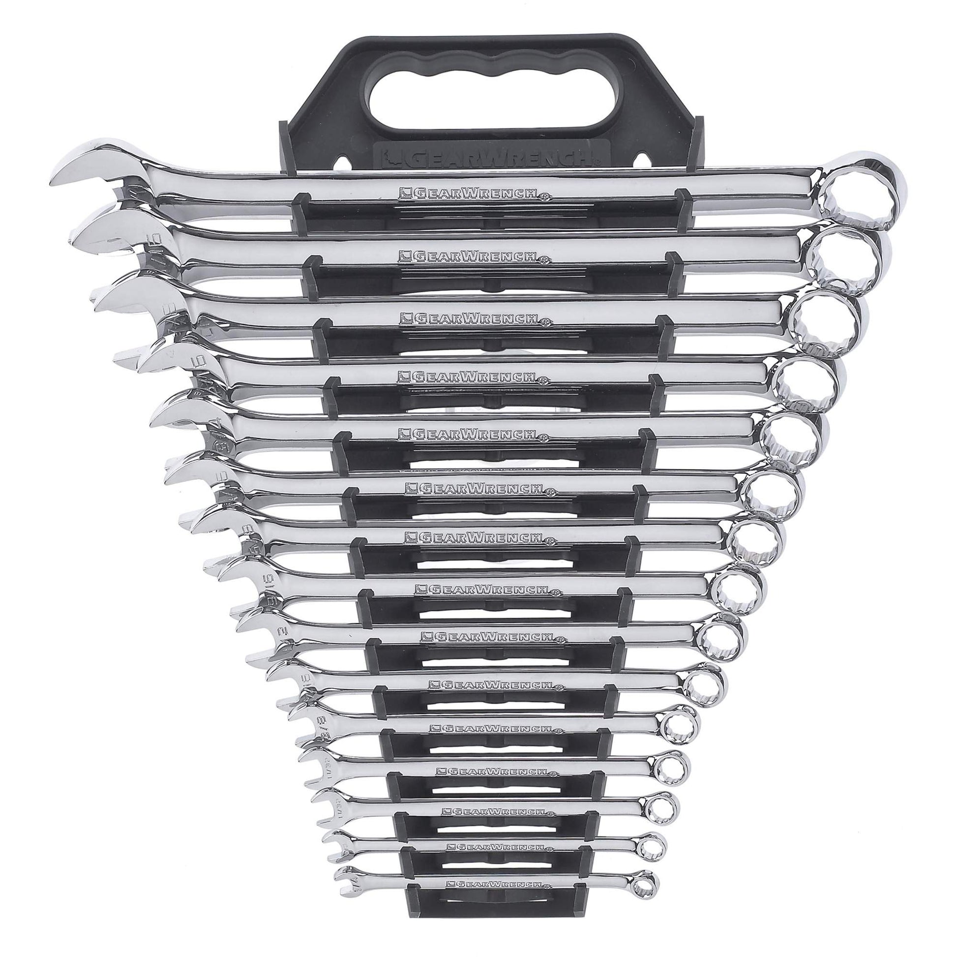 12-Point Long Pattern Wrench Set, Combination, 15 Pieces, Imperial