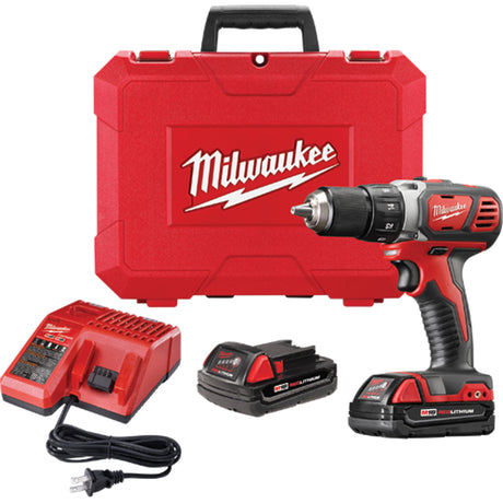 M18™ Compact Drill/Driver Kit, Lithium-Ion, 18 V, 1/2" Chuck, 500 in-lbs Torque