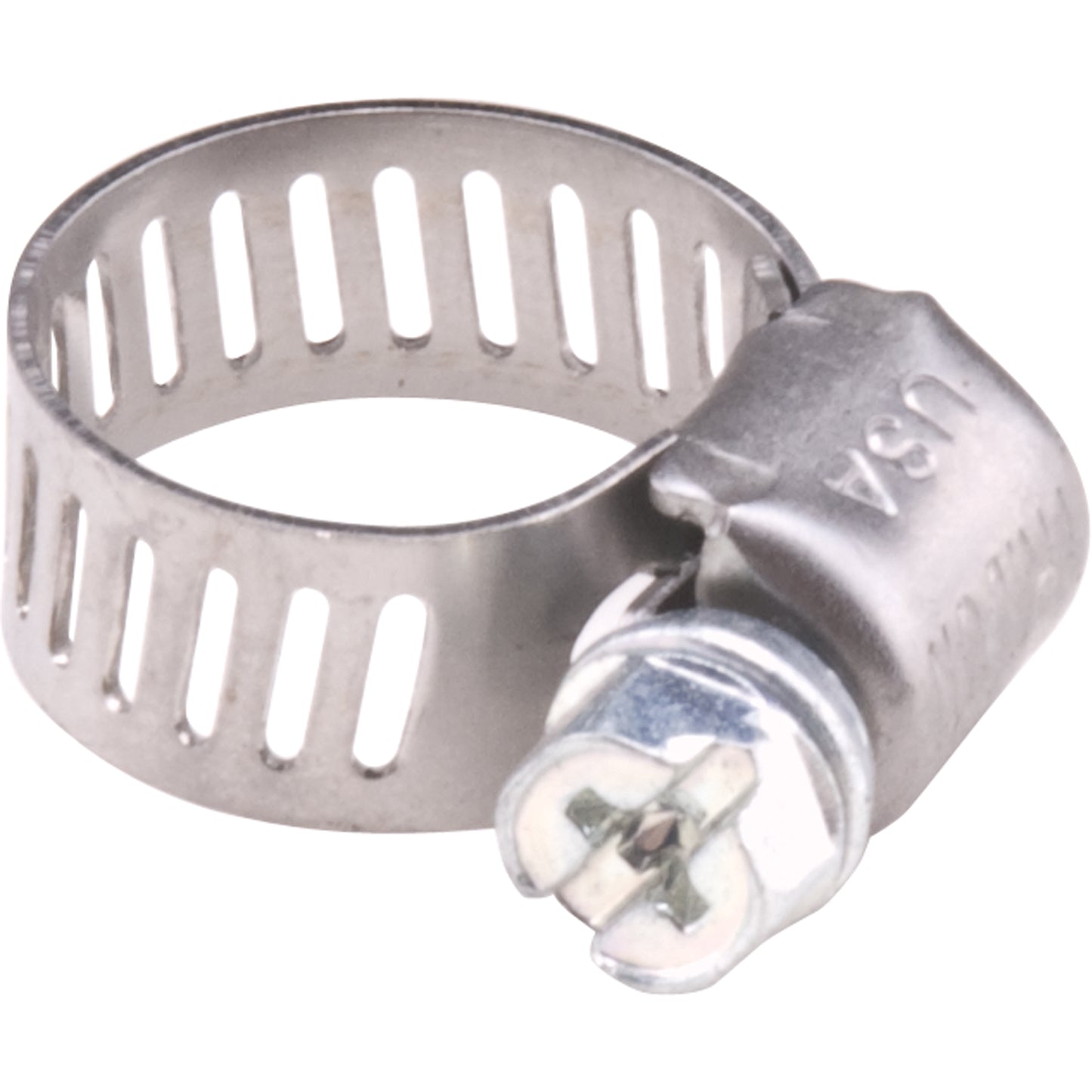 Hose Clamps - Stainless Steel Band & Zinc Plated Screw, Min Dia. 1/5", Max Dia. 5/8"