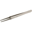Tweezers - Flat Round Tips, Straight - 4.75" (120 mm)